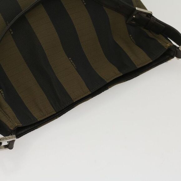 Fendi Pequin Brown Synthetic Shoulder Bag (Pre-Owned) - Picture 12 of 12